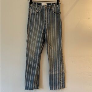 Boyish Denim with White Stripes